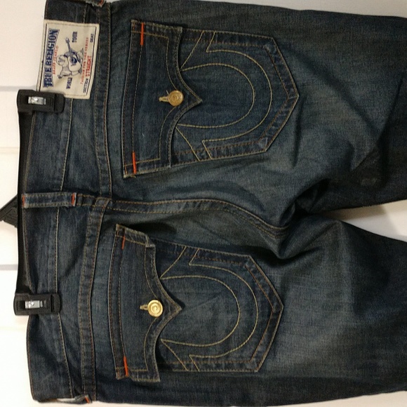 True Religion World Tour Vintage Straight Jean Pant Distressed Destroyed Size 38 - Picture 10 of 17